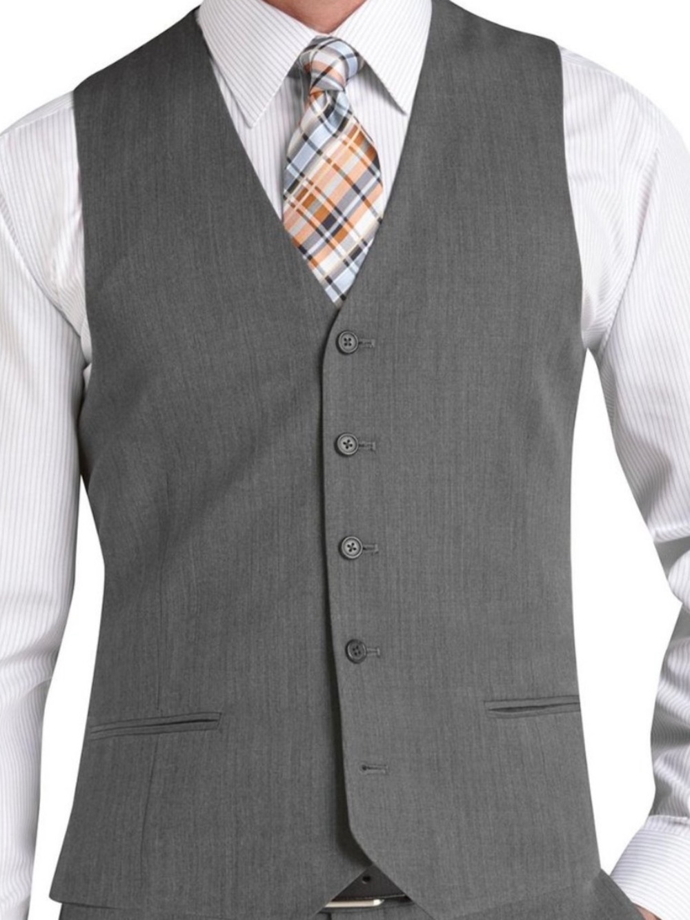 Men’s Egara Brand Grey Wool Vest Size Medium